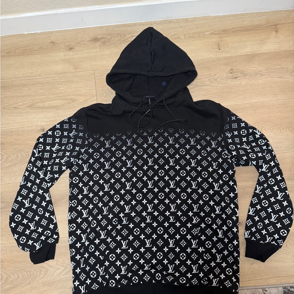 Louis Vuitton Dark Hoodie with Logo Tag